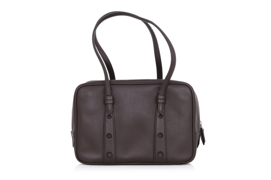 MYRIAM SCHAEFER – A BROWN LEATHER ‘WHARTON’ BAG