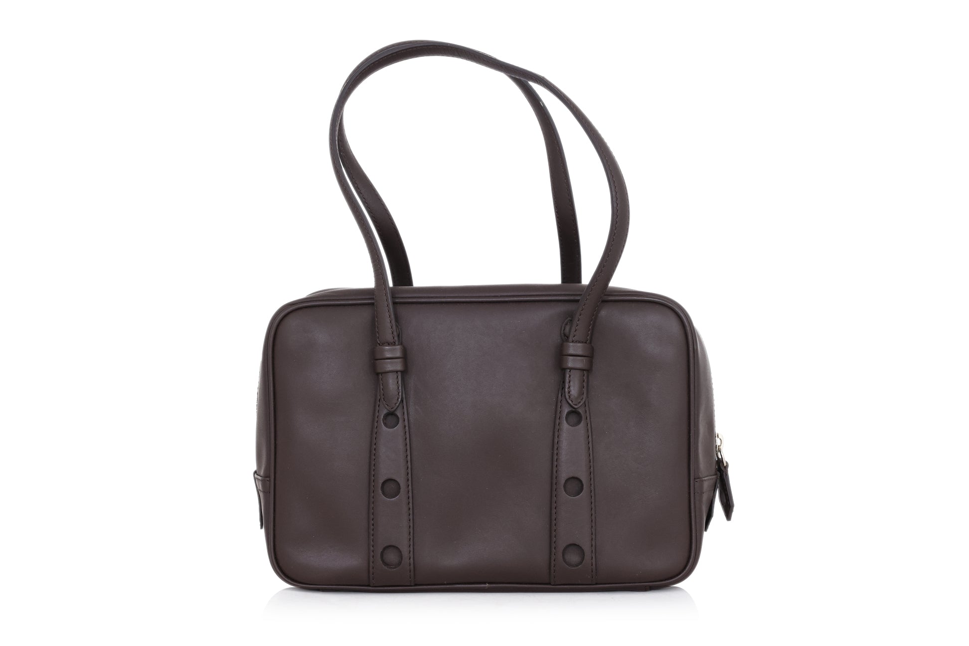 MYRIAM SCHAEFER – A BROWN LEATHER ‘WHARTON’ BAG