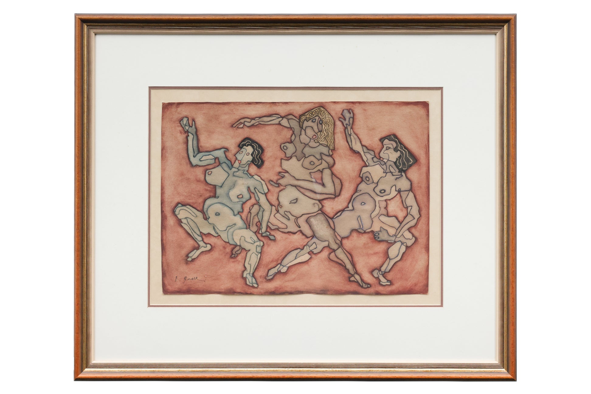 ATT. TO PIT MORELL (GERMAN B.1939) - THREE DANCING FEMALE FIGURES