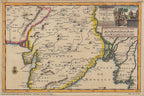 TWO HAND-COLOURED COPPER ENGRAVED MAPS, PETER VAN DER AA, 1707