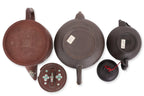 A GROUP OF THREE YIXING POTTERY TEAPOTS