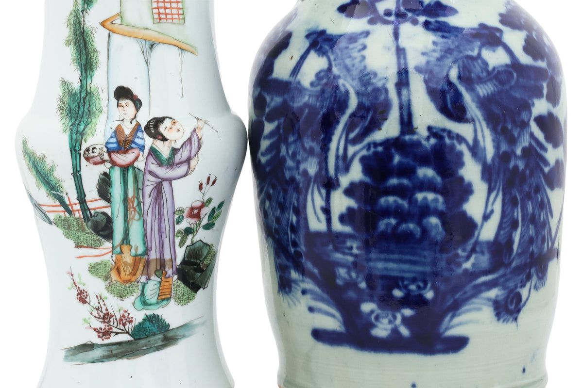 TWO PORCELAIN VASES