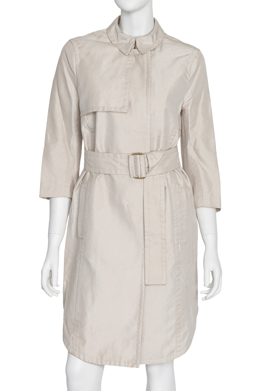 CALVIN KLEIN COLLECTION - A BELTED TRENCH COAT