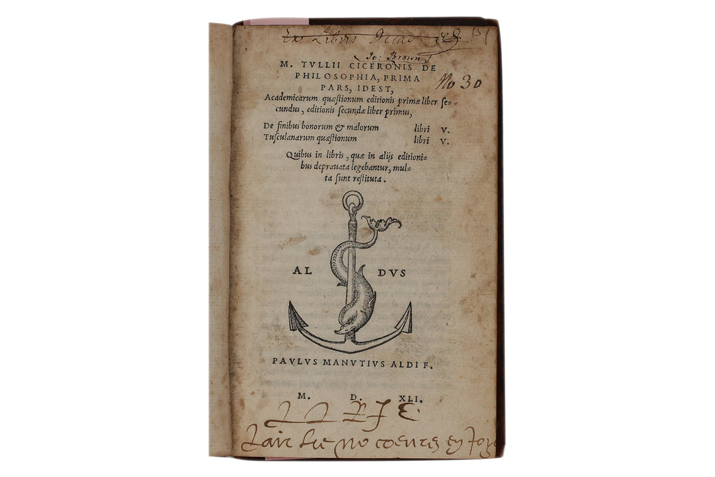 MARCI TULLII, CICERONIS DE PHILOSOPHIA, PRIMA PARS, 1541