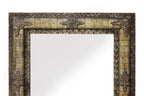 A WHITE METAL FRAMED MIRROR