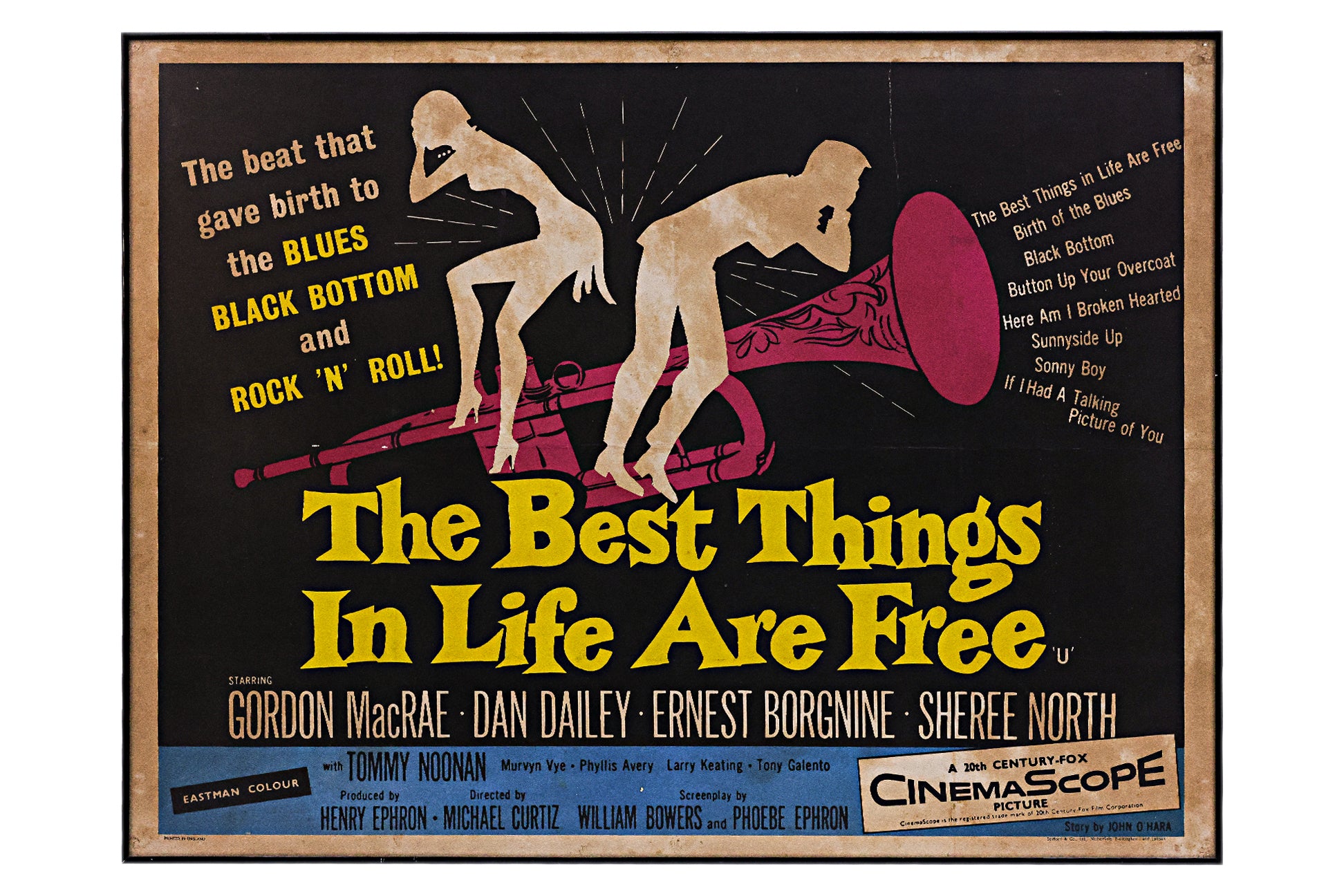 THE BEST THINGS IN LIFE ARE FREE (1956) - UK QUAD POSTER