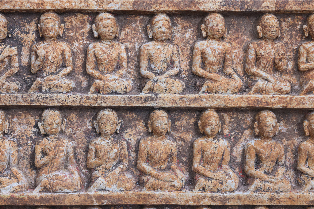 A PAIR OF SOUTHEAST ASIAN CARVED STONE PANELS