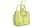 BALENCIAGA - A LIME GREEN PAPIER MINI A4 CROSSBODY BAG
