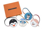 MOYNAT - FOUR ARCTIC ANIMAL LEATHER BAG CHARMS