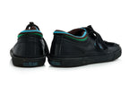 FRED PERRY - A PAIR OF BLACK LACE-UP TRAINERS