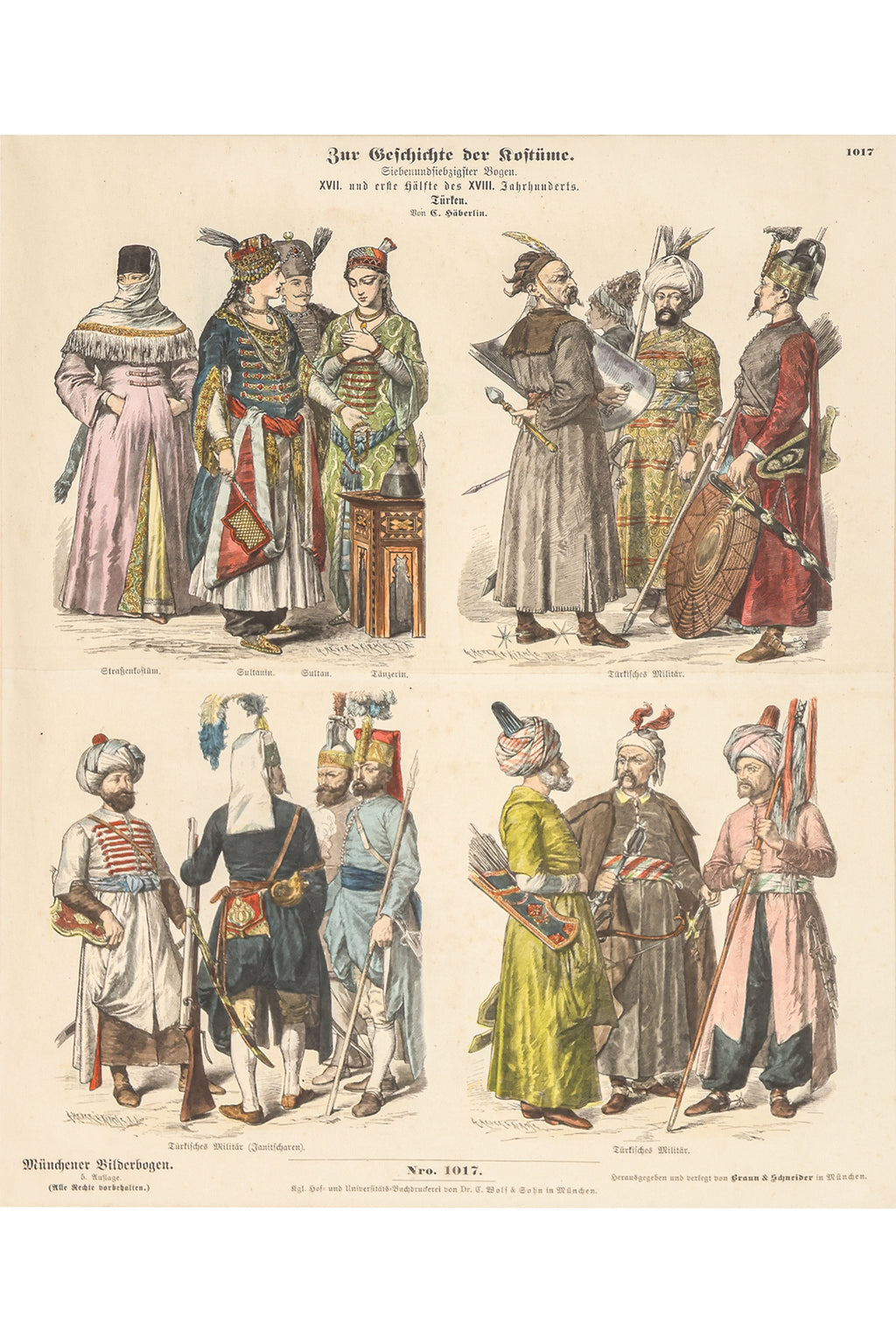 A GROUP OF FOUR COSTUME ENGRAVINGS, 1905