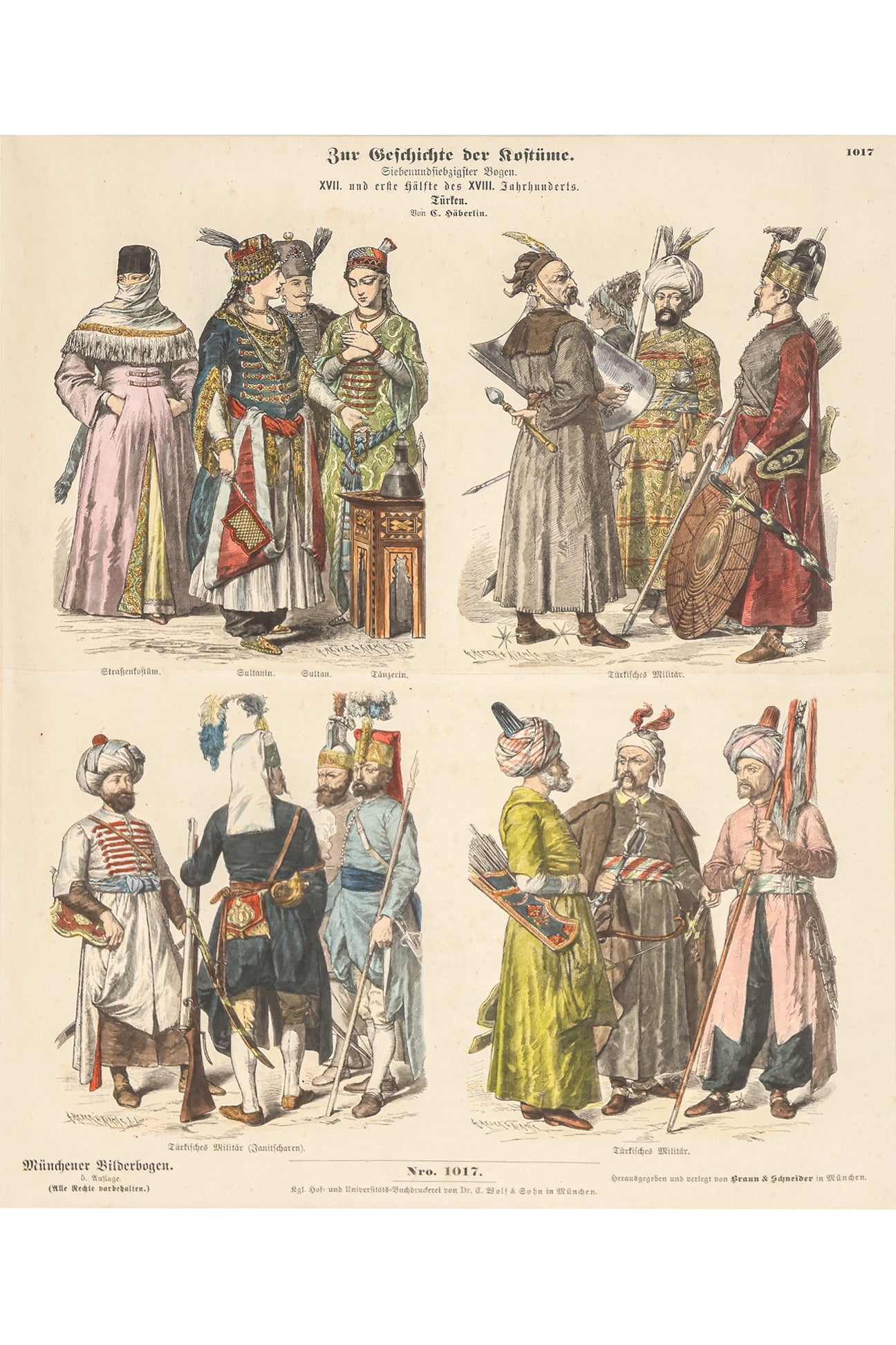 A GROUP OF FOUR COSTUME ENGRAVINGS, 1905