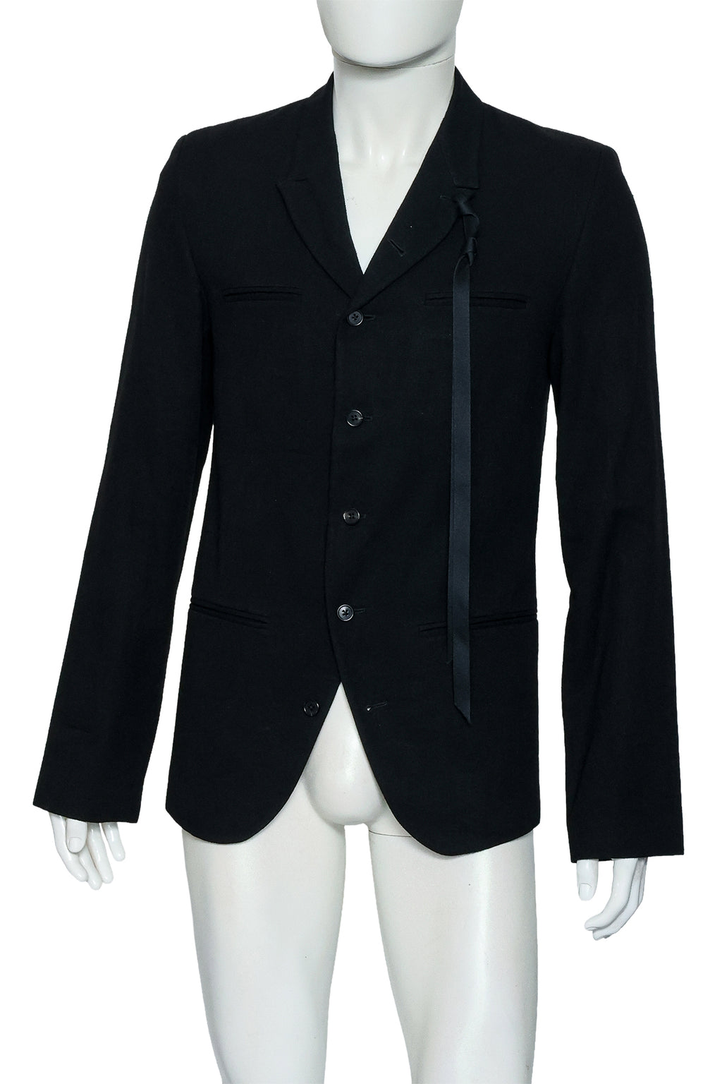 ANN DEMEULEMEESTER - A BLACK TAILORED BLAZER