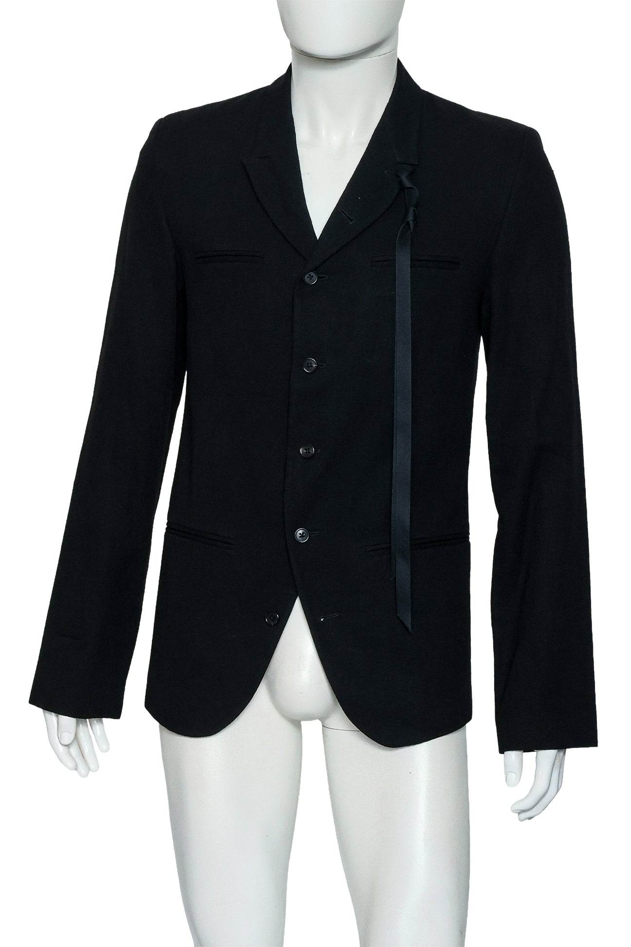 ANN DEMEULEMEESTER - A BLACK TAILORED BLAZER