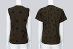 COMME DES GARCONS - A PAIR OF TWO DARK OLIVE POLKA DOT TOPS