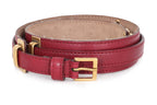 ALEXANDER MCQUEEN - A BURGUNDY LEATHER BELT