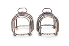 A PAIR OF ENGLISH STERLING SILVER TOAST RACKS