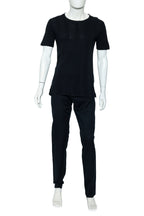 ANN DEMEULEMEESTER - A BLACK/NAVY ENSEMBLE