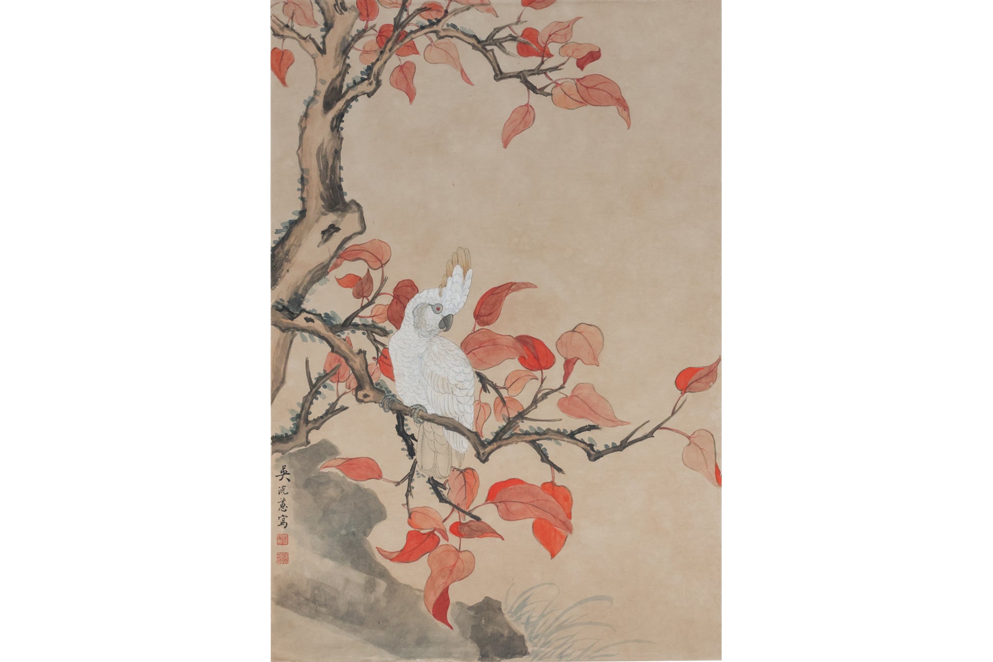 WU HUANHUI (CHINESE, B.1931) - STUDY OF A COCKATOO