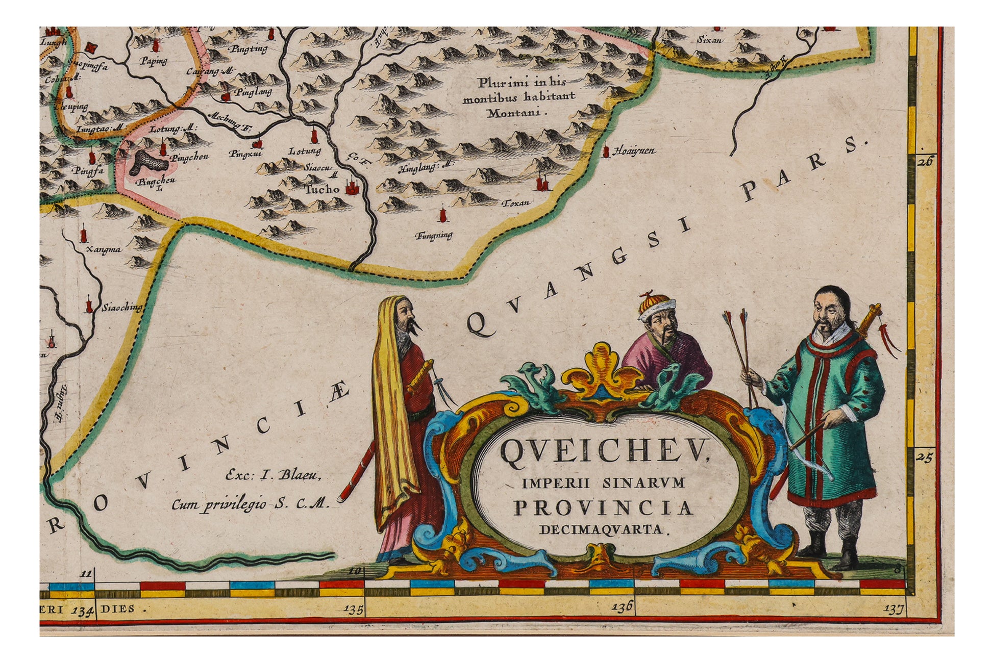 QUEICHEV IMPERII SINARUM PROVINCIA DECIMAQUARTA, JOHANNES BLAEU, 1662