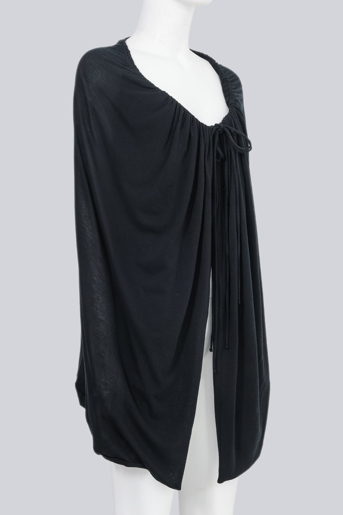 MAISON MARTIN MARGIELA - A BLACK CINCHED PONCHO