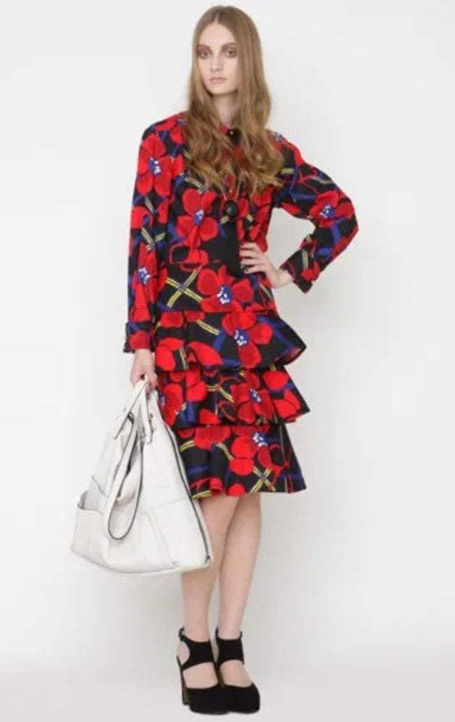 MARNI - A FLORAL PRINT DRESS, RESORT 2012