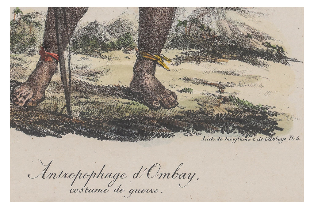 THREE HAND-COLOURED ETHNOGRAPHIC ENGRAVINGS, J ARAGO, 1842