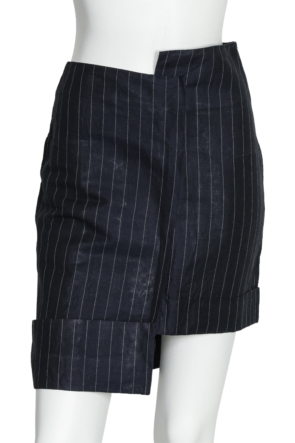 JACQUEMUS - A NAVY PINSTRIPE SKIRT
