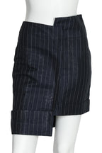 JACQUEMUS - A NAVY PINSTRIPE SKIRT