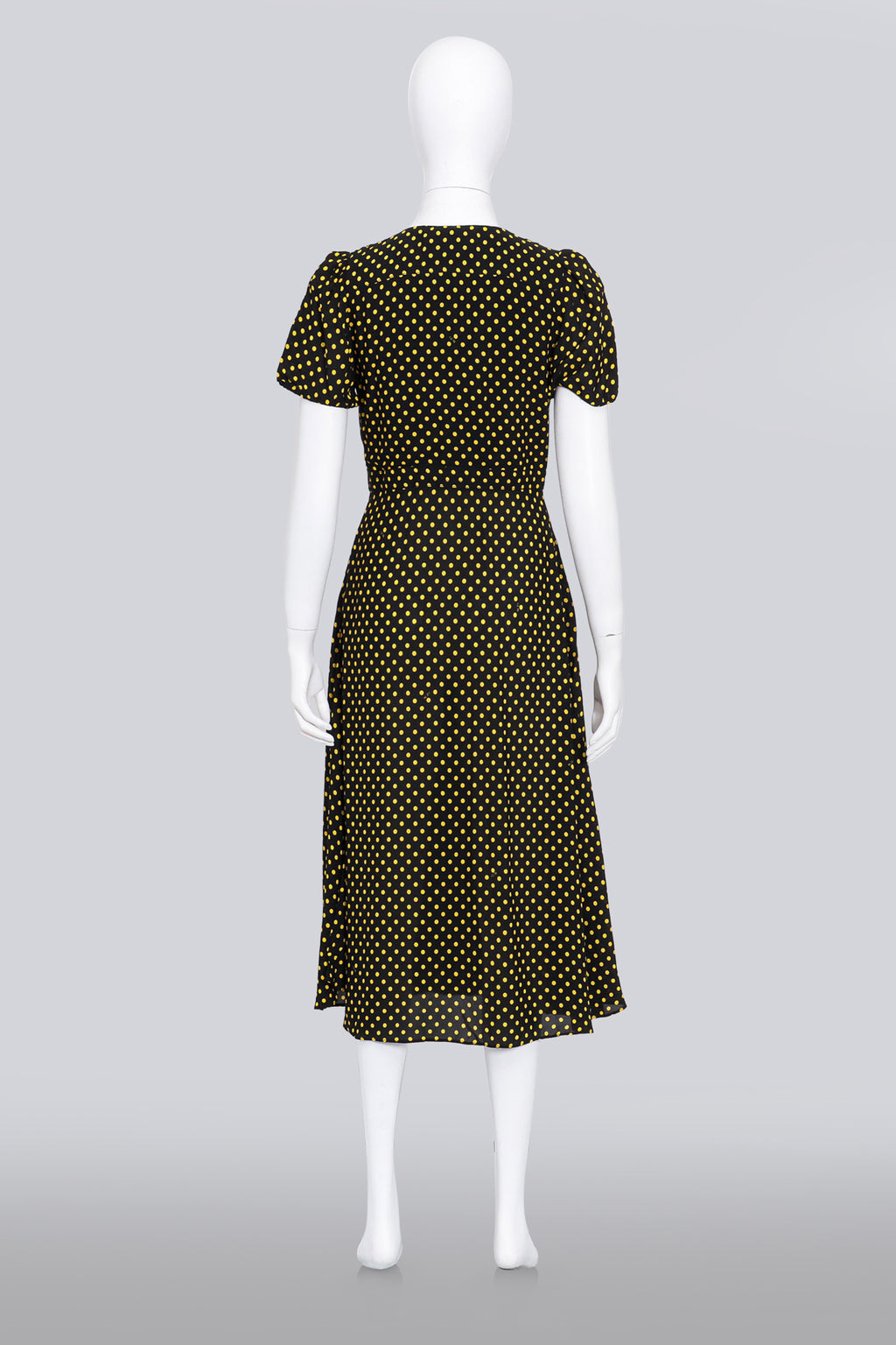 N*21 - A BLACK DRESS WITH YELLOW POLKA DOTS