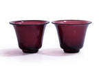 A PAIR OF PEKING GLASS TEA BOWLS