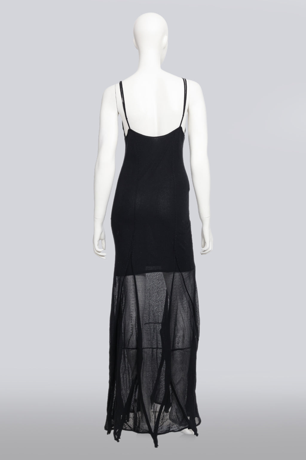 JACQUEMUS - A BLACK 'BASAGIA' MIDI DRESS