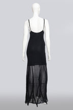 JACQUEMUS - A BLACK 'BASAGIA' MIDI DRESS