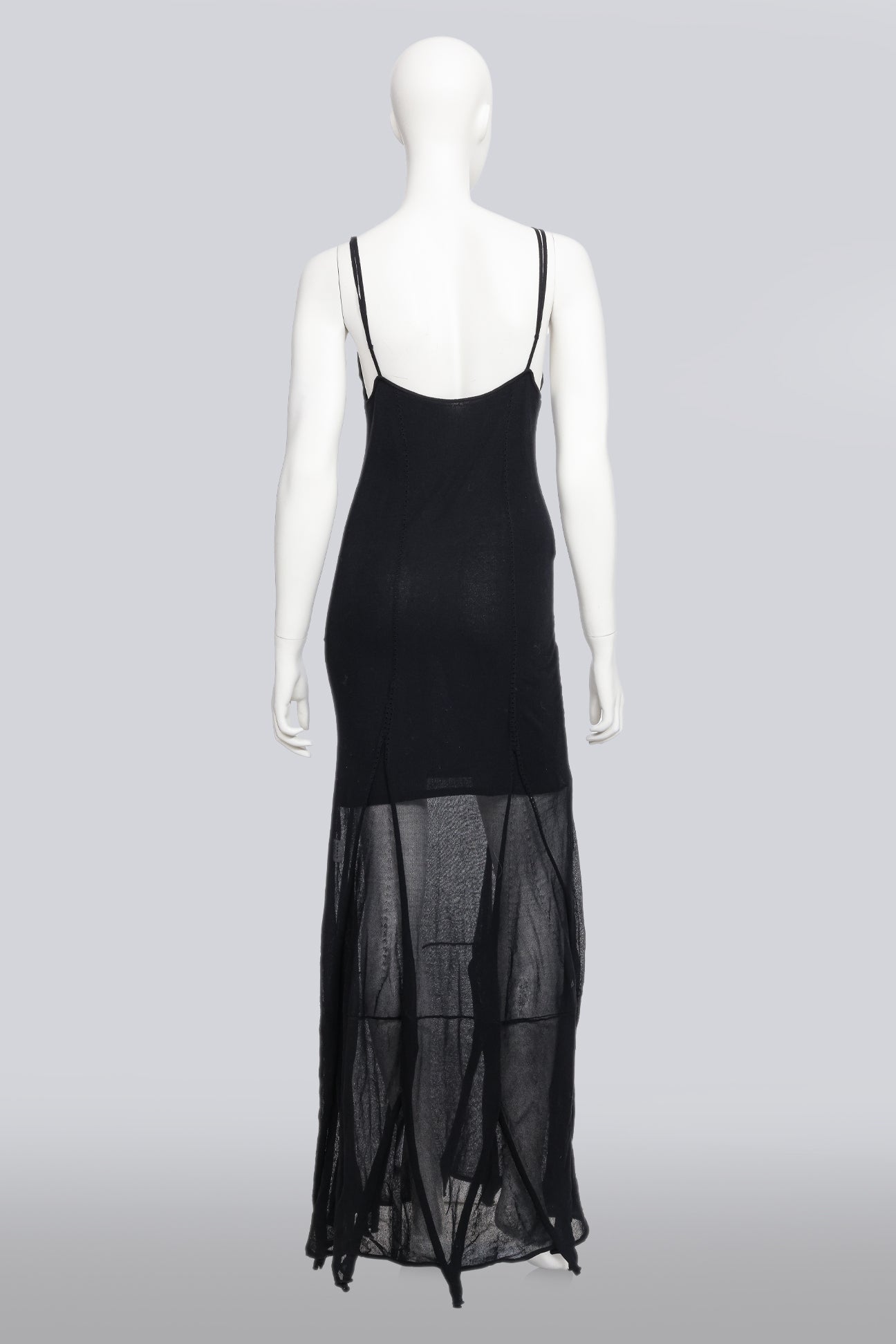JACQUEMUS - A BLACK 'BASAGIA' MIDI DRESS