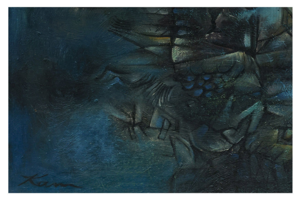 KAM ZIN CHOON (SINGAPORE, B.1931) - ABSTRACT IN BLUE