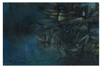 KAM ZIN CHOON (SINGAPORE, B.1931) - ABSTRACT IN BLUE