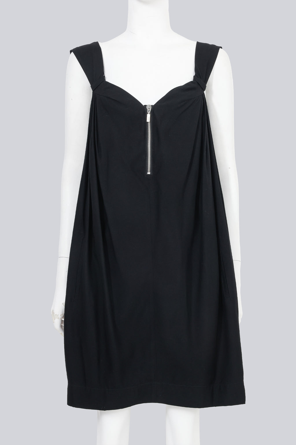 SEE BY CHLOE - A FRONT SLIP BLACK MINI DRESS