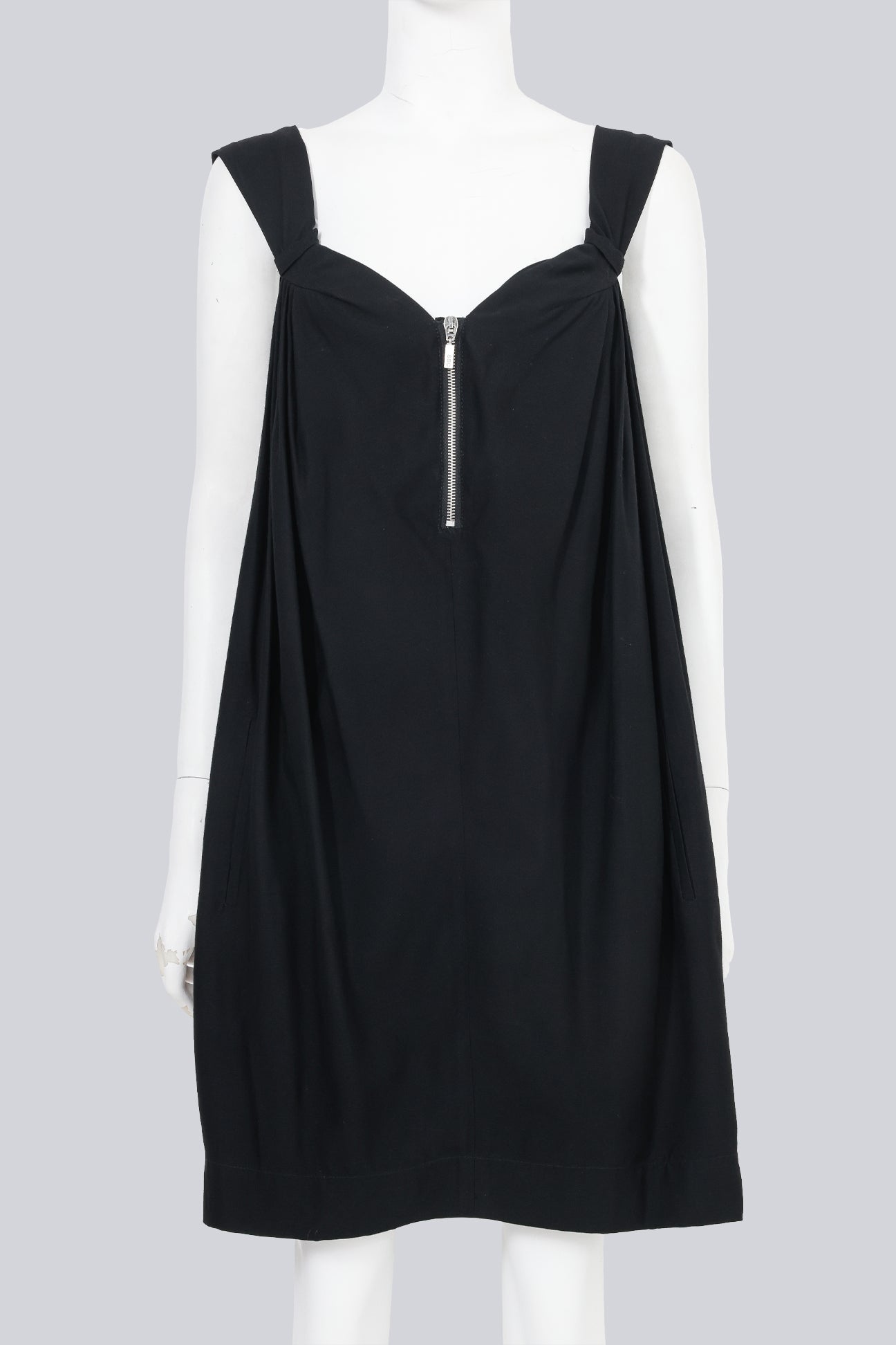 SEE BY CHLOE - A FRONT SLIP BLACK MINI DRESS