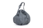 MYRIAM SCHAEFER -  A GREY LEATHER BUCKET BAG