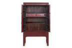 A CHINESE RED LACQUERED WOOD WEDDING CABINET