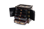 TWO CHINESE LACQUER JEWELLERY BOXES