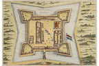 A GROUP OF FOUR ENGRAVINGS OF INDIAN TOWNS AND FORTS, JOHAN NIEUHOFF, 1732