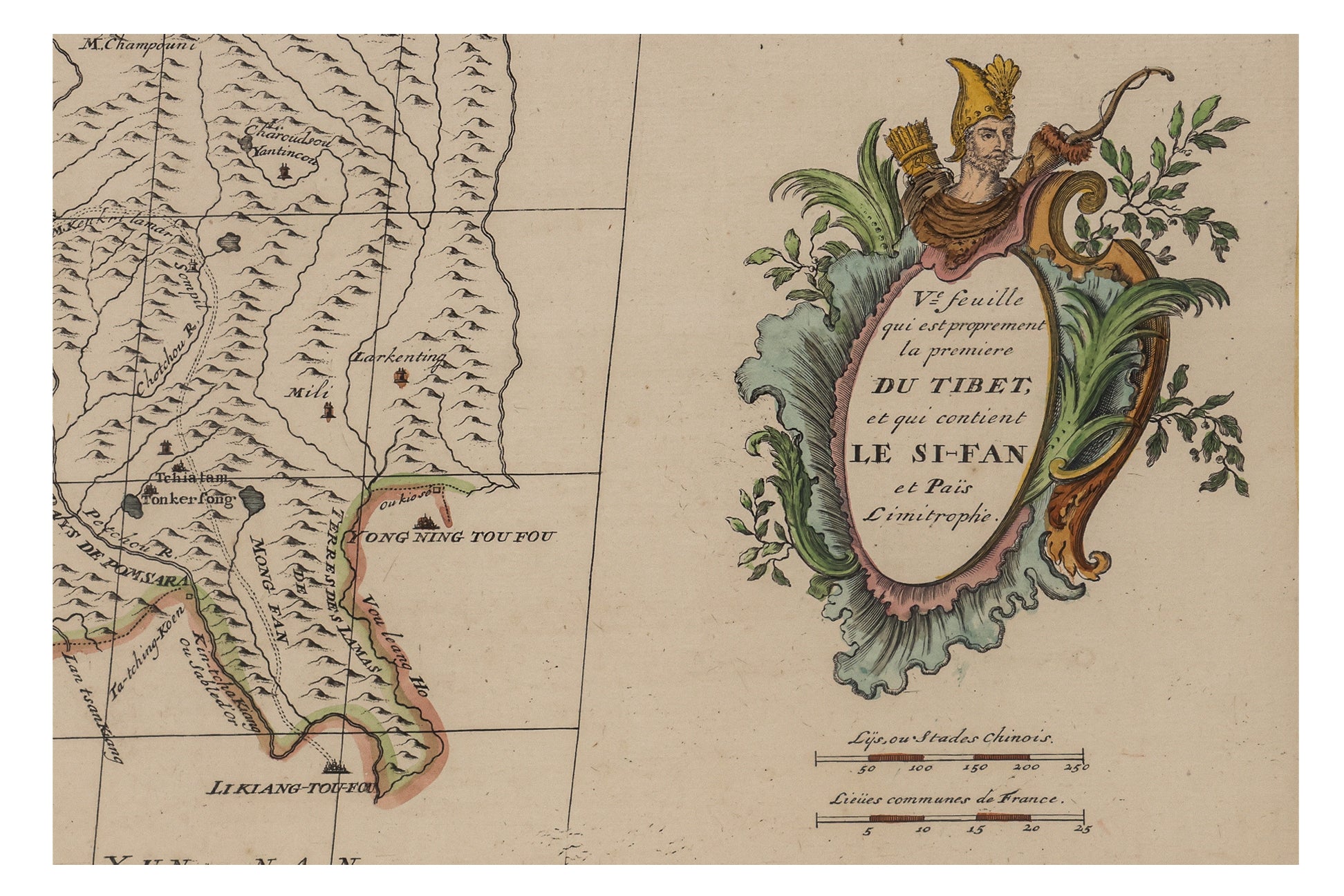 TWO EARLY HAND-COLOURED AND ENGRAVED MAPS OF TIBET, JEAN B. B. D'ANVILLE, 1737