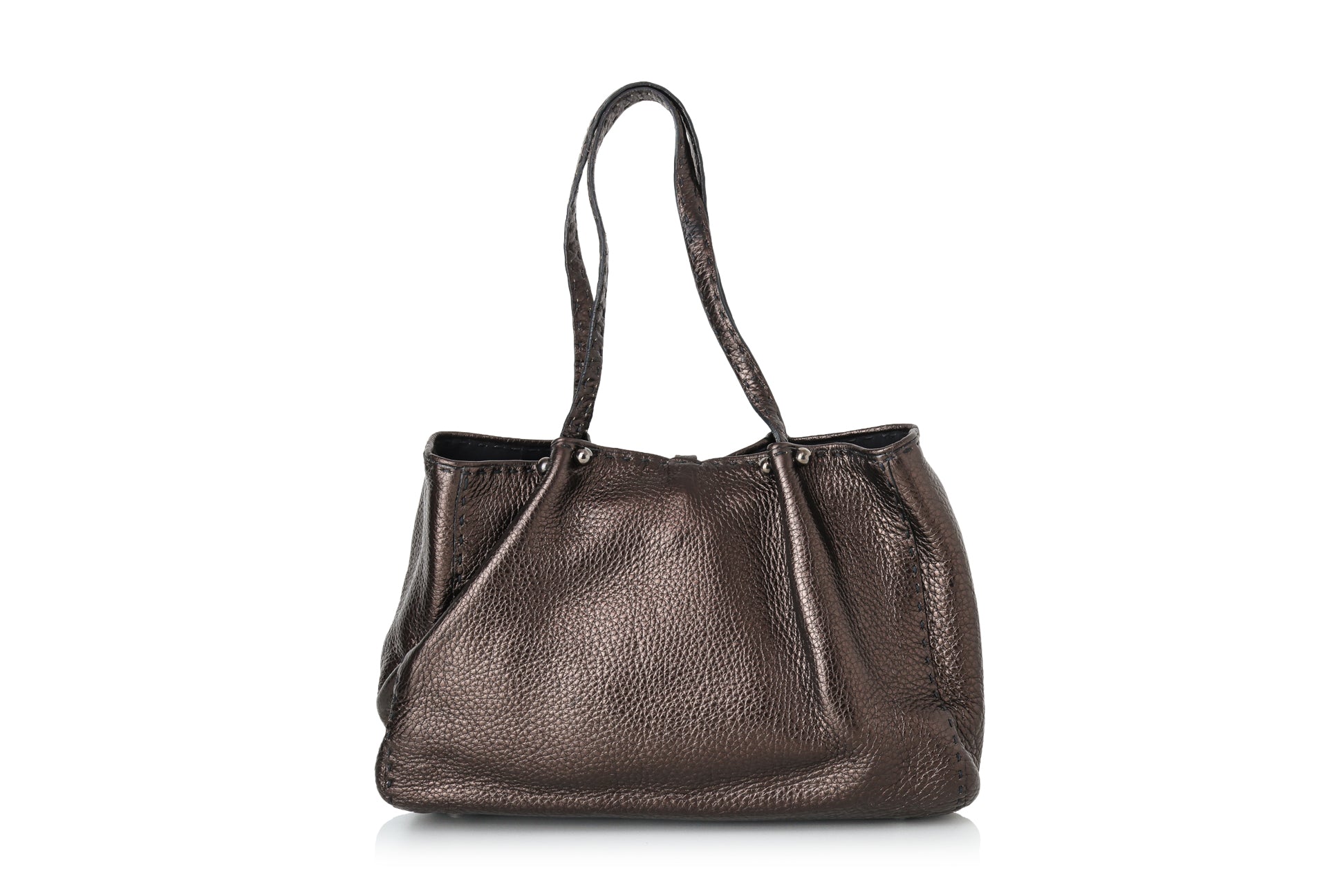 RENAUD PELLEGRINO - A BRONZE METTALIC SHOULDER BAG