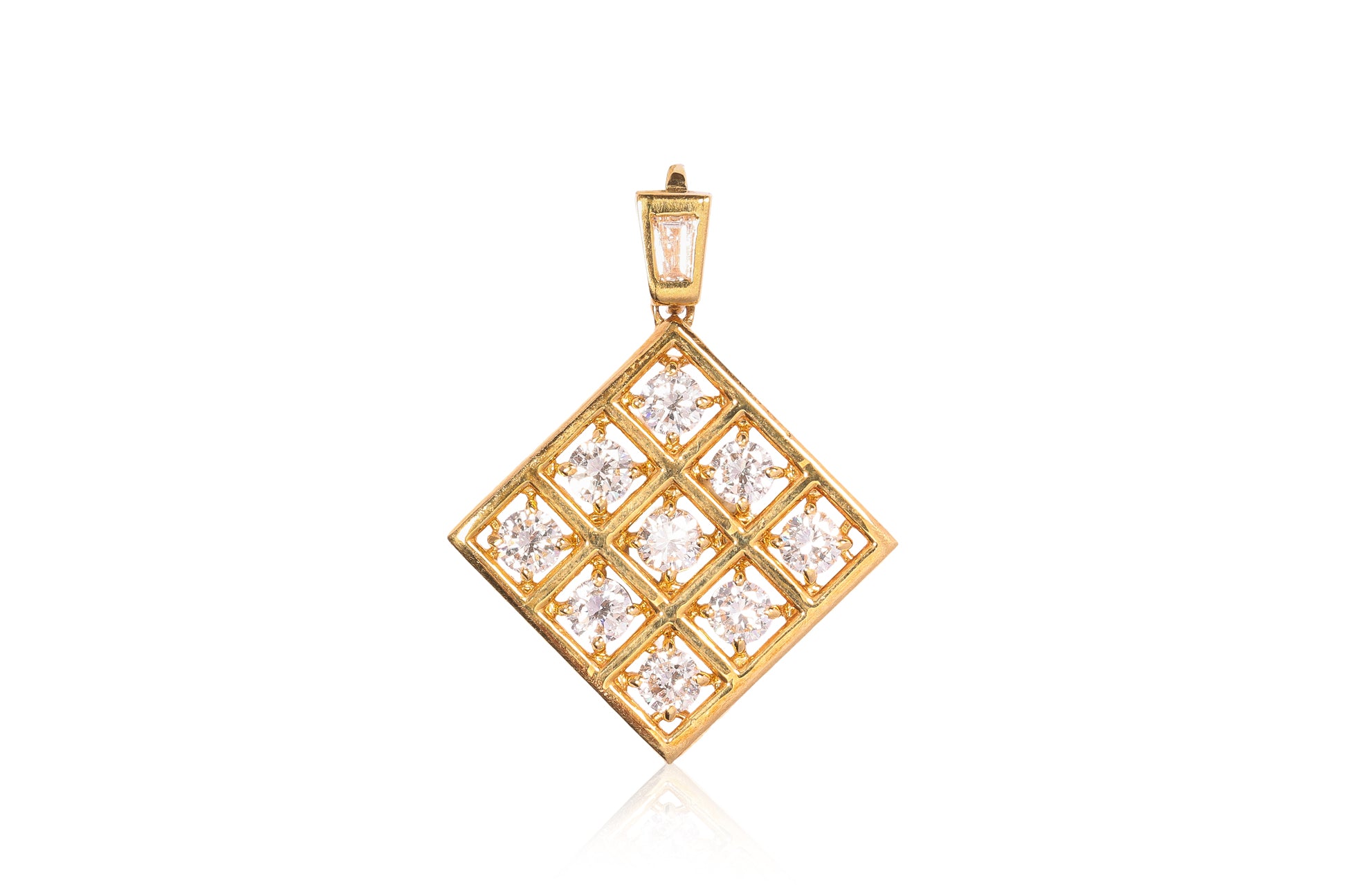 A DIAMOND PANEL PENDANT
