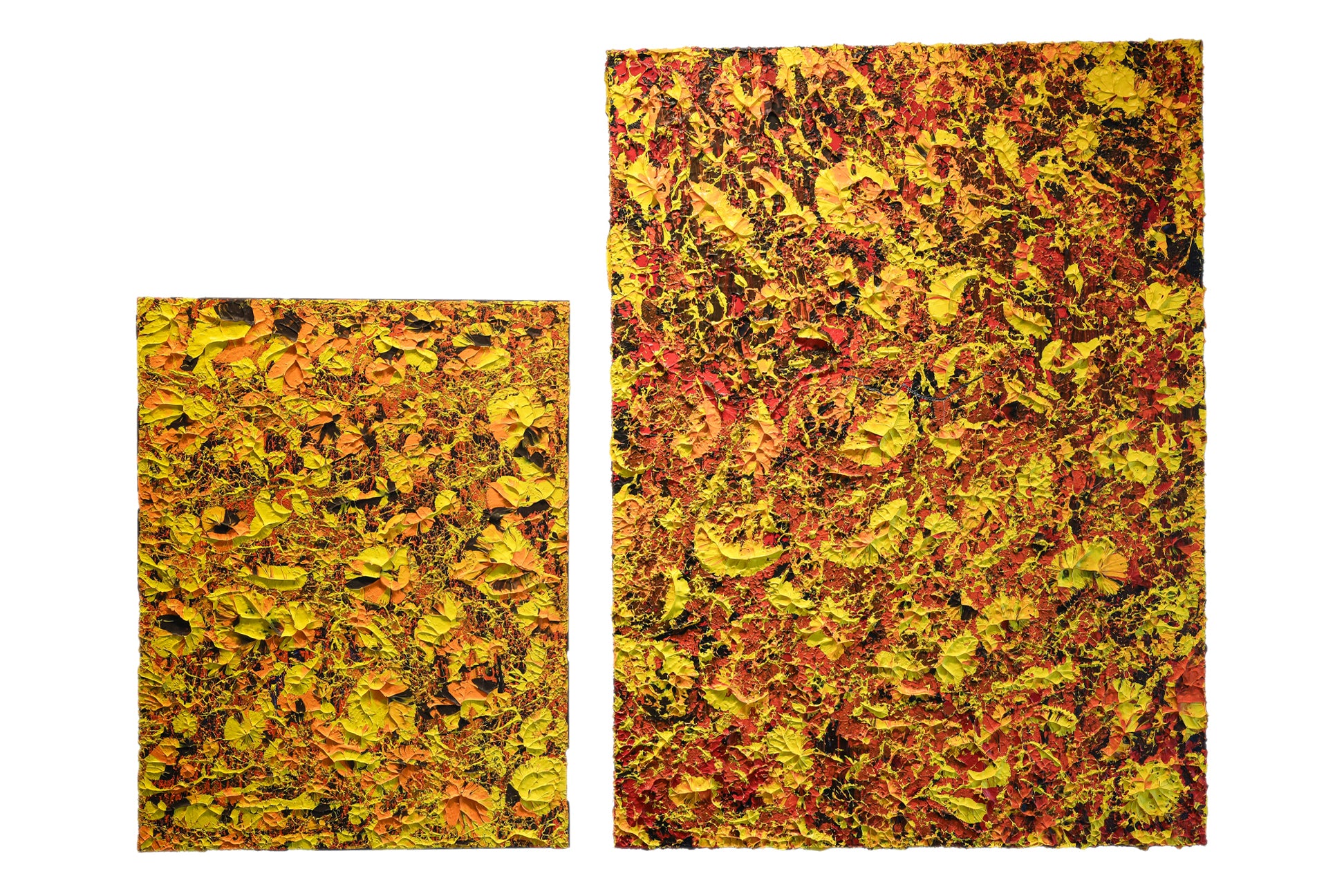 PHUONG DANG (VIETNAMESE, B. XX) - ABSTRACT PAINTINGS (2)