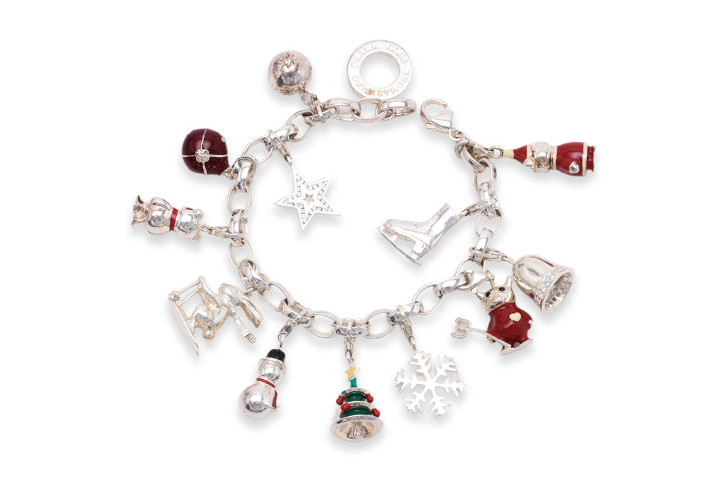 THOMAS SABO - A CHRISTMAS STERLING SILVER CHARM BRACELET