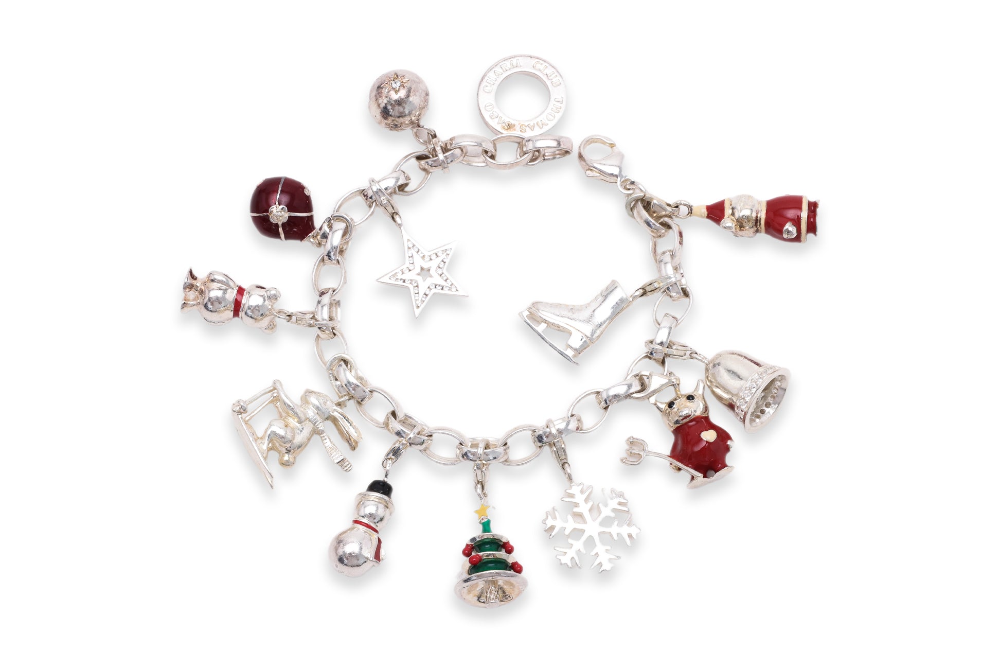 THOMAS SABO - A CHRISTMAS STERLING SILVER CHARM BRACELET