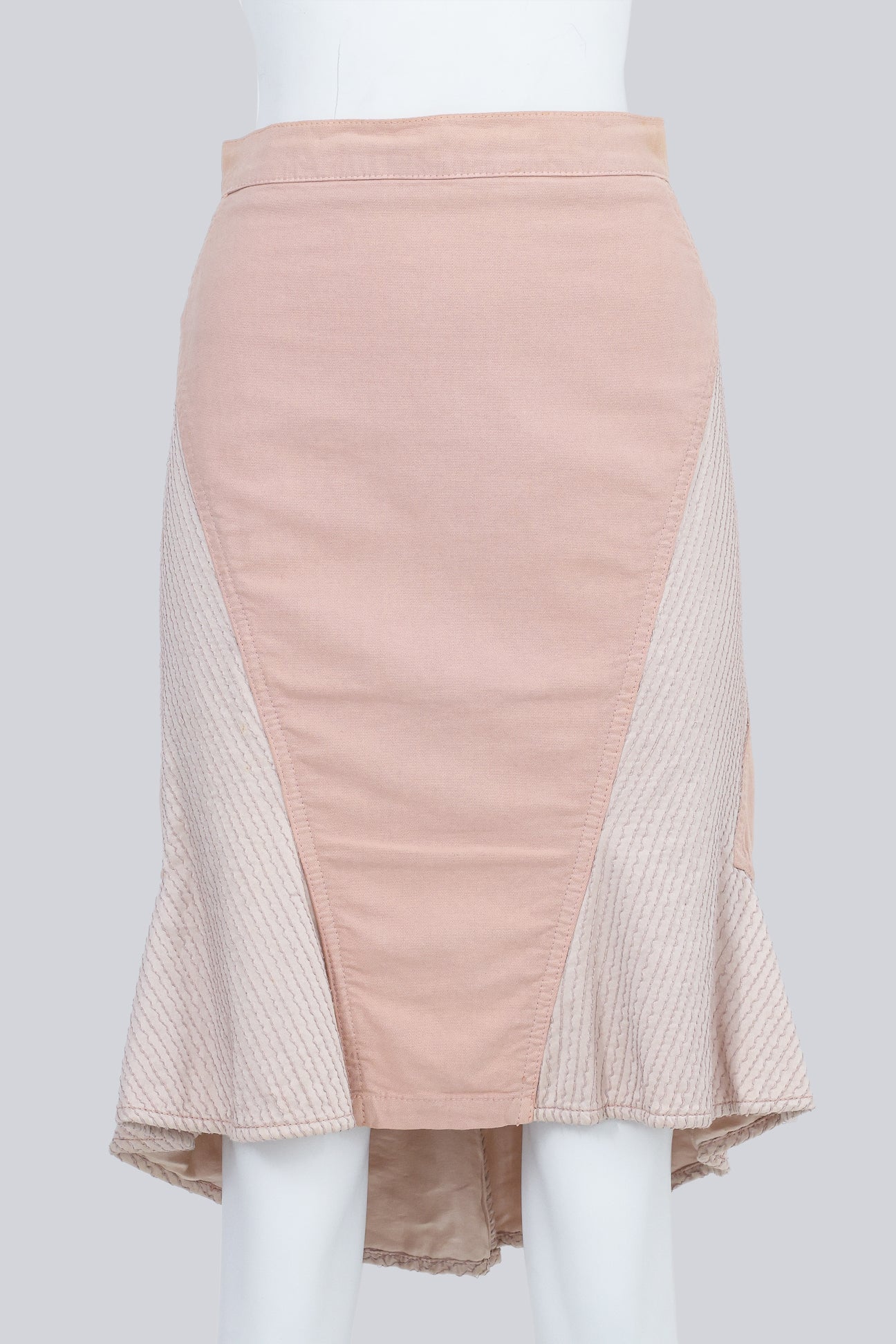 ROBERTO CAVALLI - A PALE PEACH MULTI-PANELED SKIRT