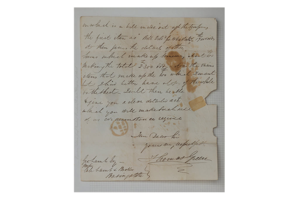 UK, COVER, 1d BLACK PL.6, 1841, HANTS